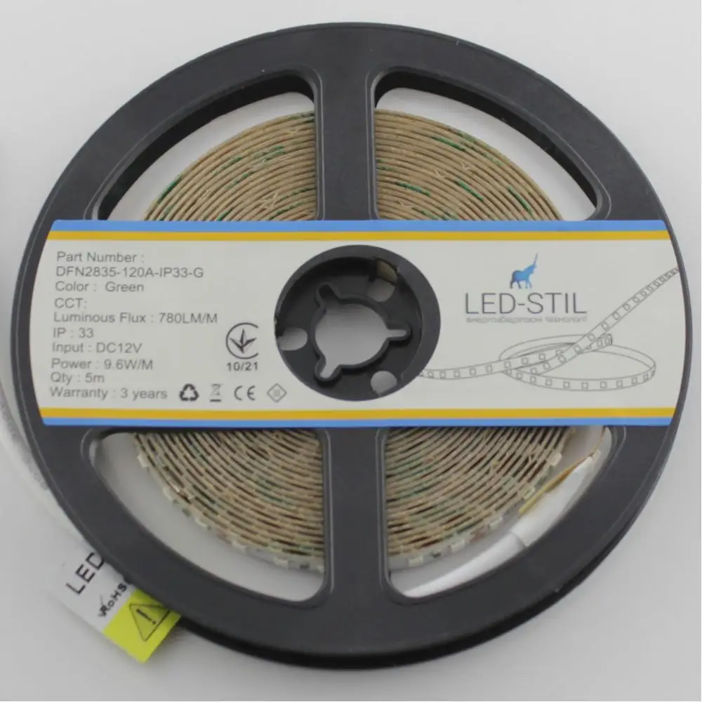 LED-STIL LED стрічка LED-STIL 2835 120 шт, DC 12V, 9,6 W, IP33, зелений колір світіння Киев - изображение 6