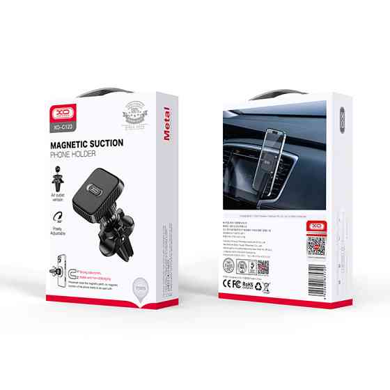 Тримач телефону автомобільний XO C123 Air Outlet Square Magnetic Bracket чорний Львів