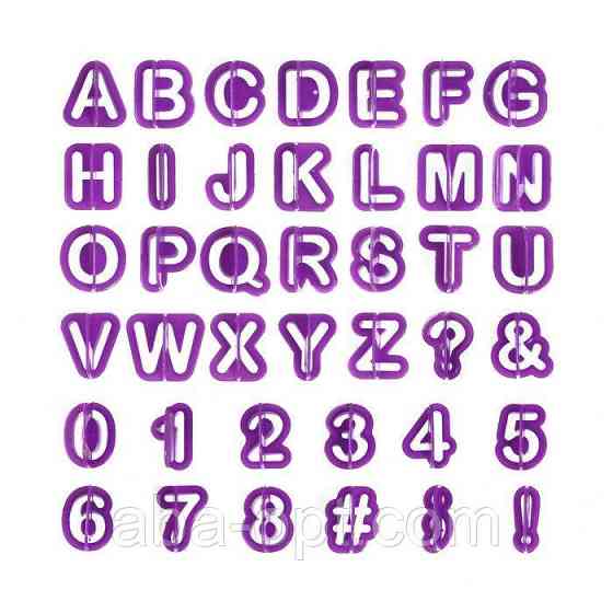 Вирубки пластикові " літери + цифри" (шт) Одеса