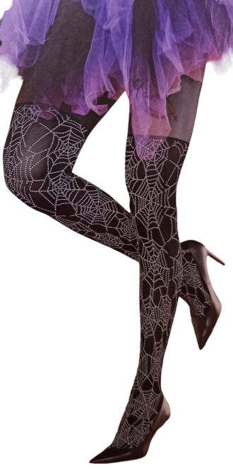 Жіночі колготи з великою паутинкою на Хелловін 20\50 den L 46-48 Італія чорний Київ - фото 3