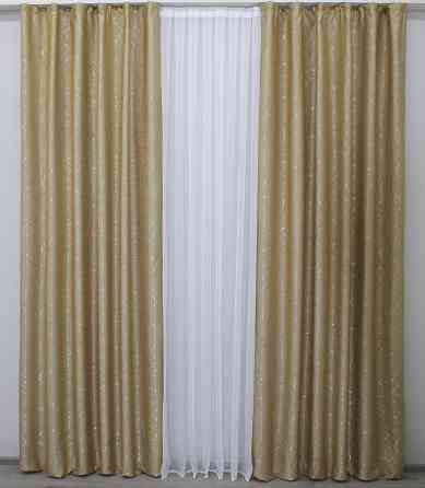 Шторна тканина льон рогожка, колекція "Савана" колір бежевий 982ш Київ