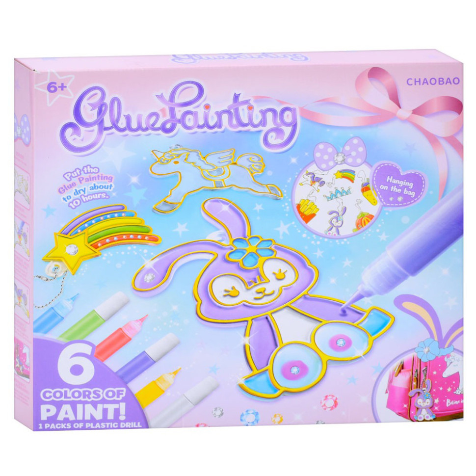 Дитячий набір для творчості "Підвіска-розмальовка" 7600-1-23-21-2123-5 ланцюжок, фарби 6 кольорів Вінниця - фото 1