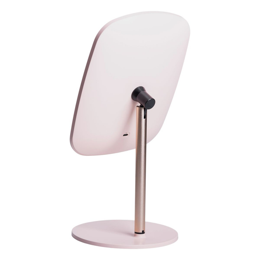 Настільне дзеркало з підсвічуванням 23х18 см для макіяжу на ніжці Рожеве HP-10-6AP Коломия - фото 2