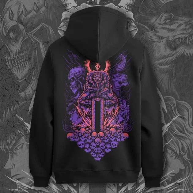 Худі для підлітка хлопчика з принтом Ber140erk Гатс і Гріффін Розмір 160 Anime11095 Дніпро - фото 1