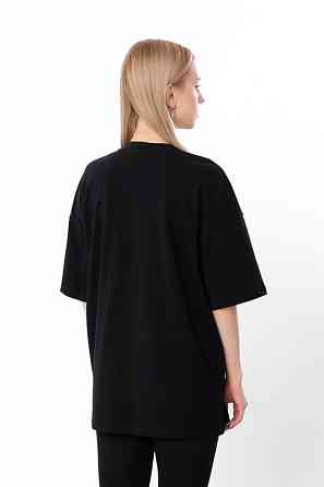 Футболка жіноча чорна (оверсайз) з принтом сфінкс топ Київ