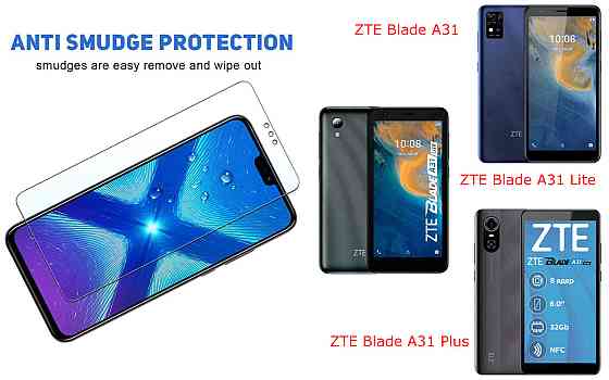 Захисне скло NeoGlass для ZTE Blade A31, A31 Lite, A31 Plus – надпрозоре та стійке Київ