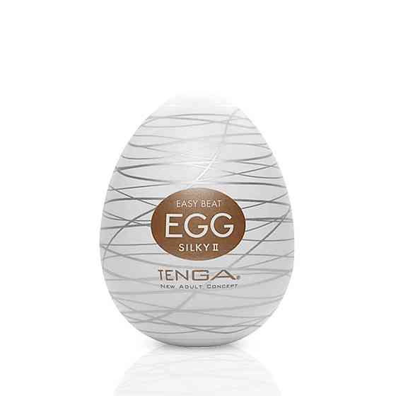 Мастурбатор-яйце Tenga Egg Silky II з рельєфом у вигляді павутини Sex Aura Київ