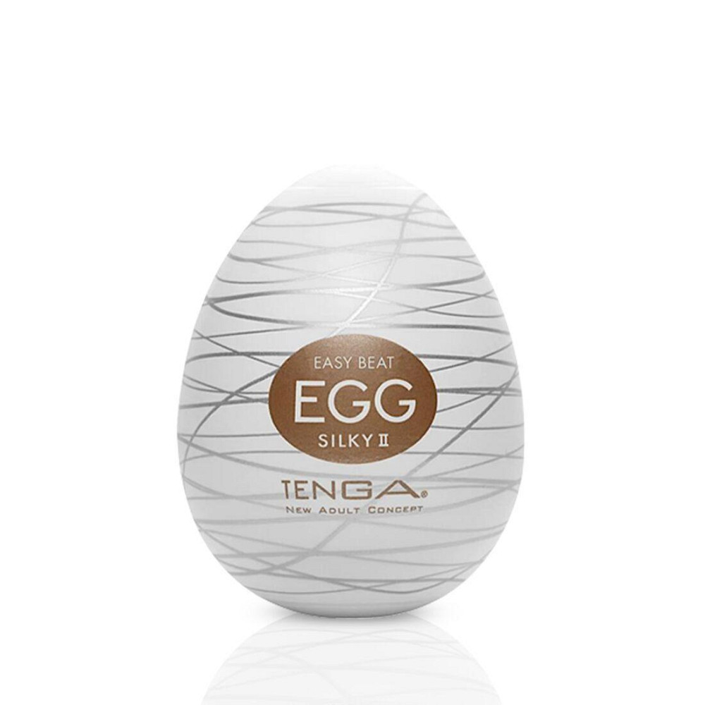 Мастурбатор-яйце Tenga Egg Silky II з рельєфом у вигляді павутини Sex Aura Київ - фото 1