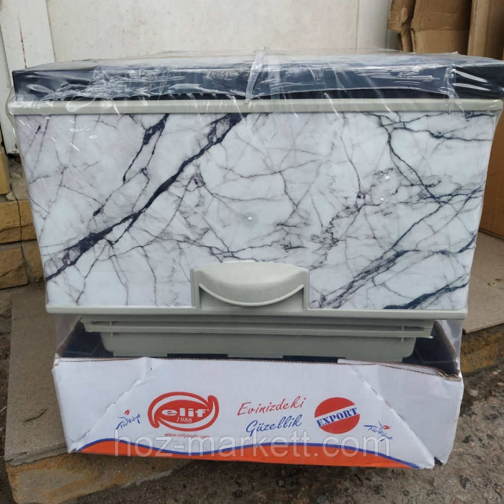 Пластиковий комод "Мармур" білий Elif Туреччина Харків - фото 7