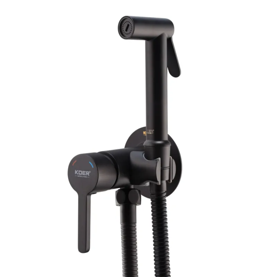 Змішувач для гігієнічного душа Koer KB-23029-05 чорного кольору KR5493 Харків