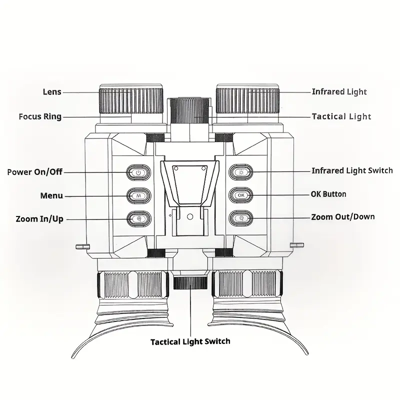 Бинокль ночного видения Z9158 4K FHD HD 850нм (до 600м в темноте) MicroSD 64GB + крепление FMA L4G24 Винница - изображение 4