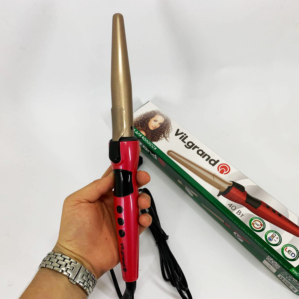 Щипці плойка кучері для волосся ViLgrand VHC-3041LC 40 Вт, Професійна плойка для завивки волосся KQ-53 Львів - фото 4