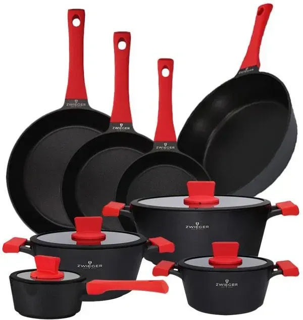 Zwieger Obsidian Комплект Garnków 8el. Сковорідка 20/24/28cm 28cm (ZWOBS48) Київ - фото 1