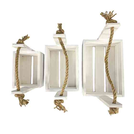 Набор садовых ящиков для цветов или хранения вещей 3 шт, большой 26х18х10, средний 21х15х10, малый 16.5х12х10 Каменец-Подольский