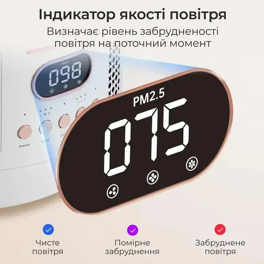 Очищувач повітря 3-в-1 Doctor-101 Omphal зі зволожувачем повітря та УФ-лампою Дніпро - фото 2