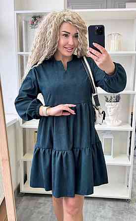 Женское базовое повседневное платье микро вельвет пляшка, 50/52 Одесса