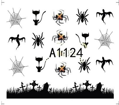 Для ногтей наклейки Хэллоуин 5 на 6 см черный Киев - изображение 1