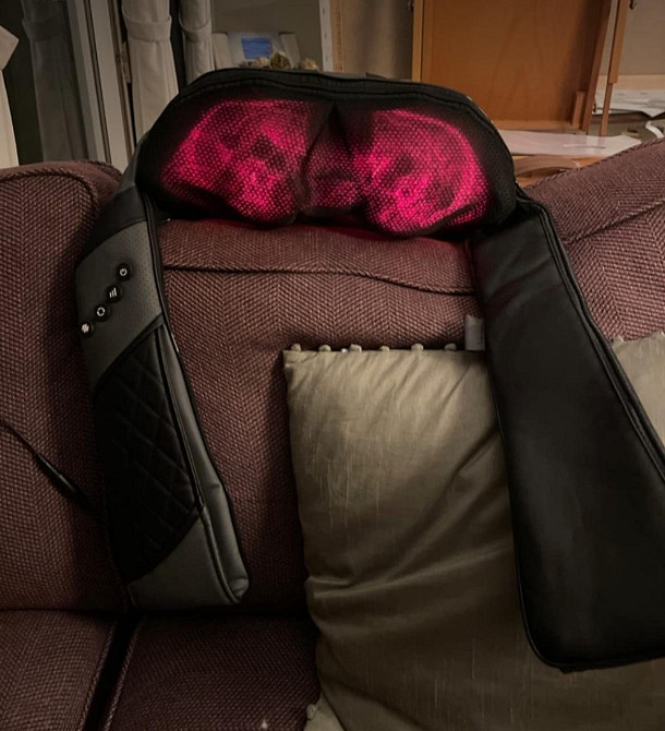 Массажер для шеи и плеч с прогревом, сумкой и адаптером в автомобиль Черный Винница - изображение 10