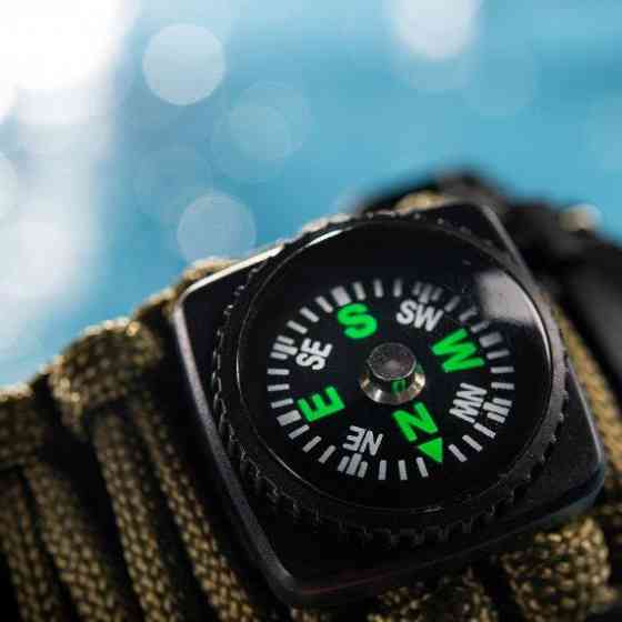 Чоловічий наручний годинник Besta Life Pro з компасом (Зелений з чорним) Київ