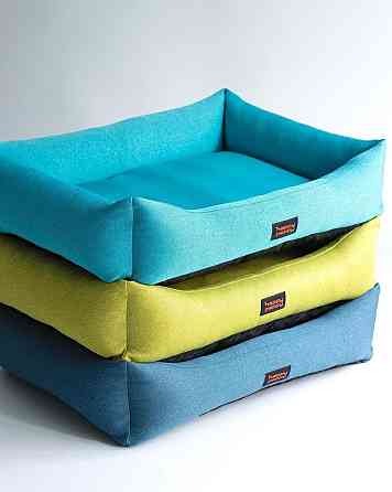 Лежак для собак и котов Happy Peppy (Хэппи Пеппи) Sofa Рогожка 80х120 см, Синий Запорожье