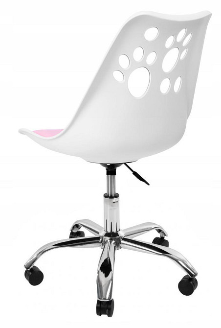 Крісло офісне комп'ютерне Bonro B-881 робоче для комп'ютера офісу дому Біло-рожевий Київ - фото 5