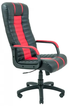 Офісне Крісло Керівника Richman Atlant Fly 2230-2210 Підлокітник Річ Пластік М2 AnyFix Червоно-чорний Київ