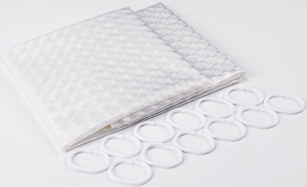 Шторка для ванной комнаты Bathlux 180 x 180 см люкс качество с водоотталкивающим покрытием, Прозрачная Каменец-Подольский - изображение 6