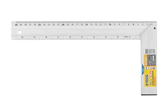 Угольник строительный алюминиевый MASTERTOOL 300 мм ручка Al с капсулой 0,5 мм/1м 30-4300 Ровно