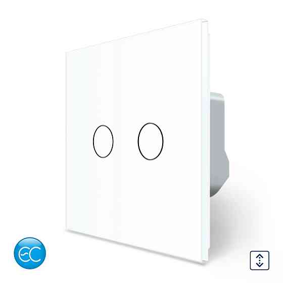 LIVOLO Розумний сенсорний вимикач для ролет Livolo білий (VL-FC2NWZ2-2GWP) Коломия