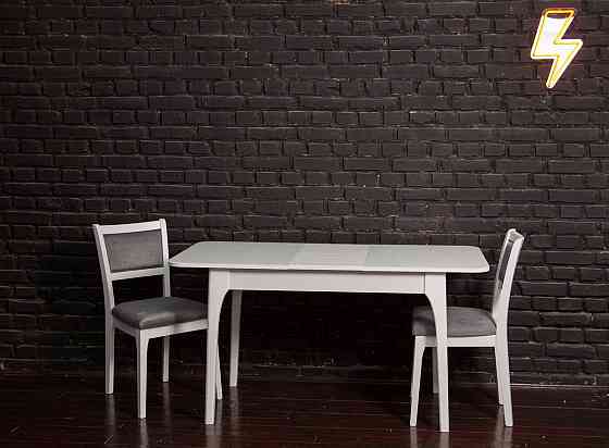Стіл Фієста (110+35)*70, білий/білий Київ