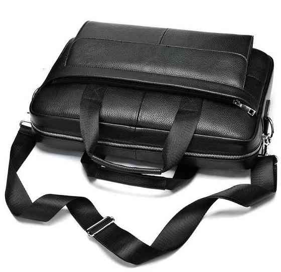 Сумка чоловіча Vintage 14628 шкіряна Чорна Київ