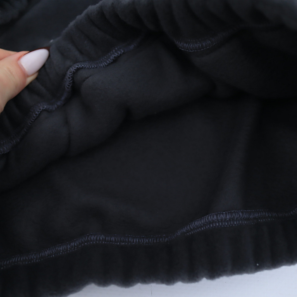 Дитячий теплий костюм із полотру флісу (худі з капюшоном + штани) Графіт 110 Кам'янець-Подільський - фото 3