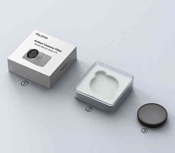 Фільтр DJI Action 5/4/3 ND64 нейтральний Telesin S5-FLT-05 Київ