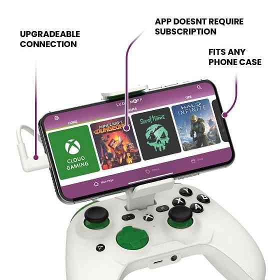 Мобільний геймпад RiotPWR Cloud Gaming Controller для iOS Xbox Edition ігровий контролер для iPhone Lightning/USB-C Київ