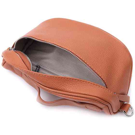 Стильна сумка жіноча через плече в класичному кольорі з натуральної шкіри Vintage 22658 Руда Київ