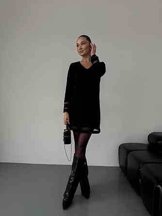 Женское стильное праздничное платье со вставками из сетки свободного фасона креп дайвинг + сетка Одесса