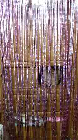 Дождик для фотозоны с голограммой 2м на 1м розовый Киев