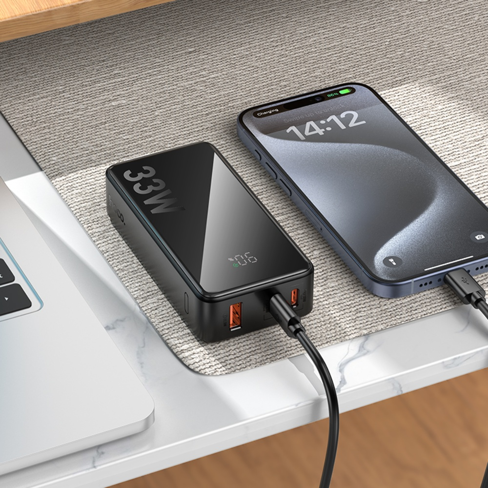 Портативна батарея Power Bank Hoco Q27 10000mAh 33W (Чорний) Вінниця - фото 7