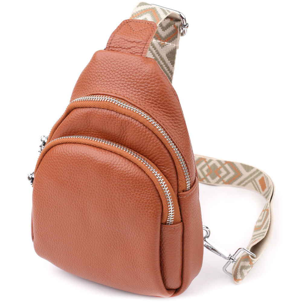 Женская кожаная сумка слинг Vintage 22938 Коричневый Киев - изображение 1