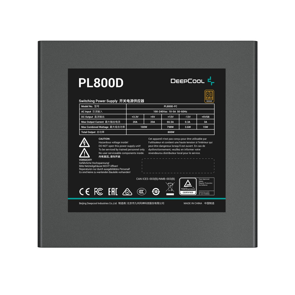 Блок живлення DeepCool PL800D (R-PL800D-FC0B-EU-V2) 800W ( Чорний ) Харків - фото 3
