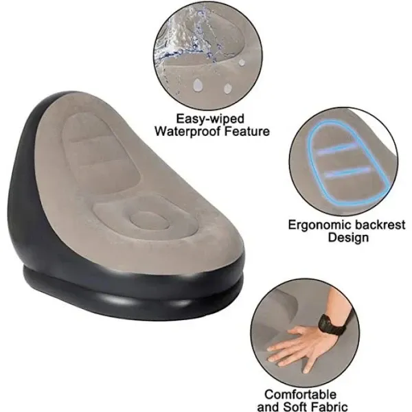 Надувне крісло з пуфом-підставкою для ніг AIR SOFA 8783 пт Одеса - фото 4