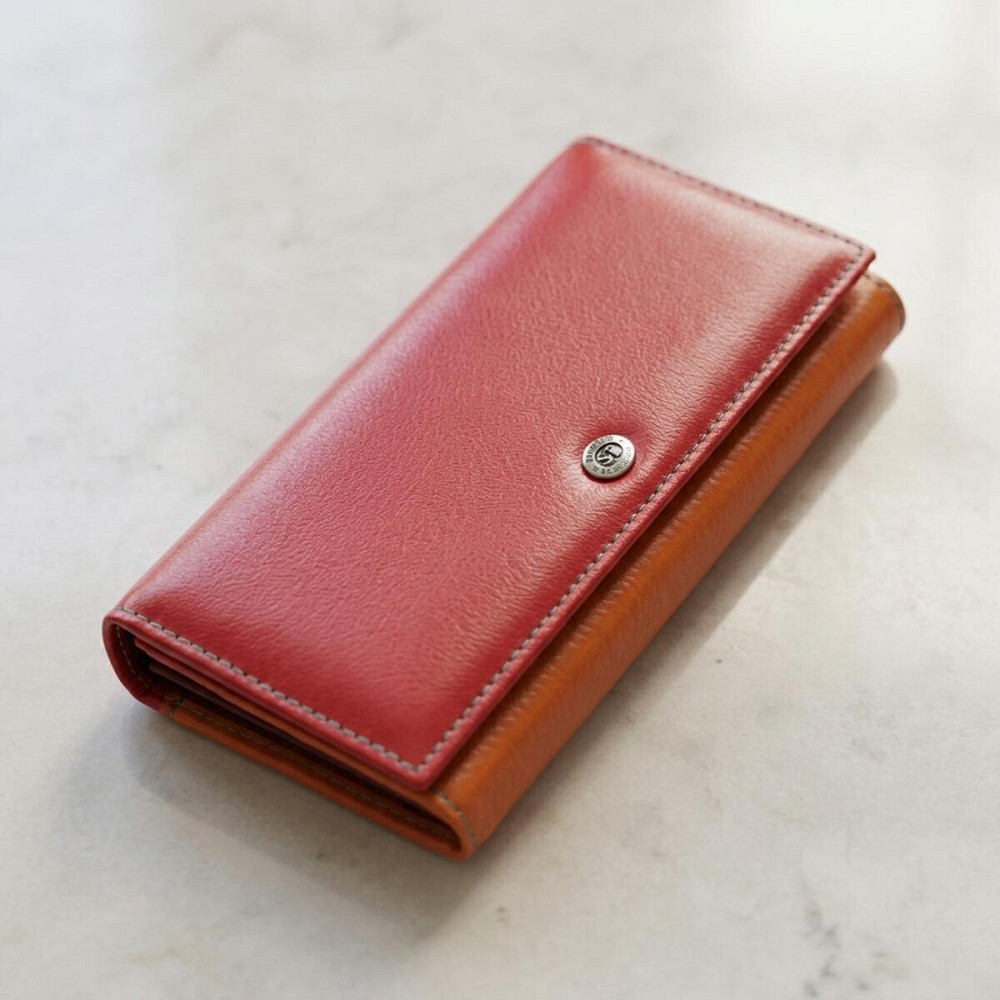 Великий гаманець для прекрасних жінок із натуральної шкіри ST Leather 22518 Різнокольоровий Київ - фото 11