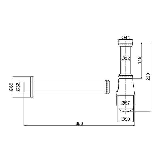 Сифон Lidz Tani 02 LDTAN02CRM32528 Chrome Київ