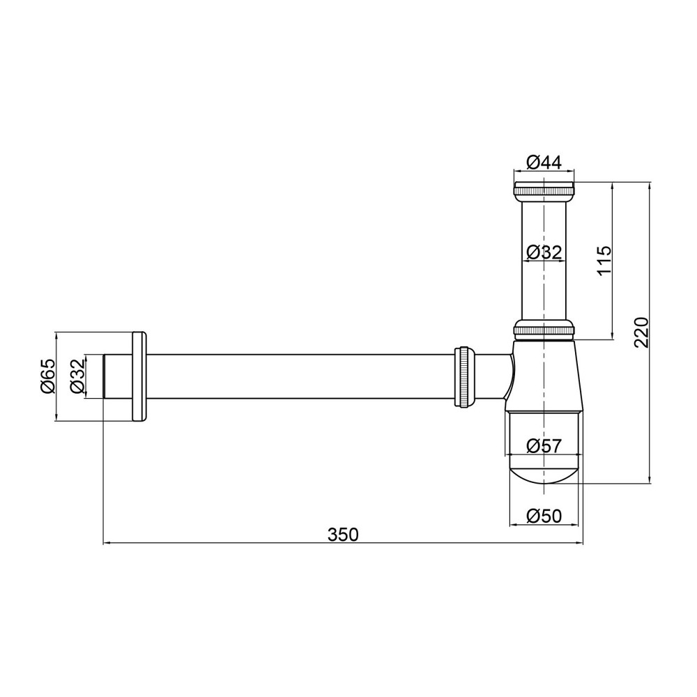 Сифон Lidz Tani 02 LDTAN02CRM32528 Chrome Киев - изображение 2