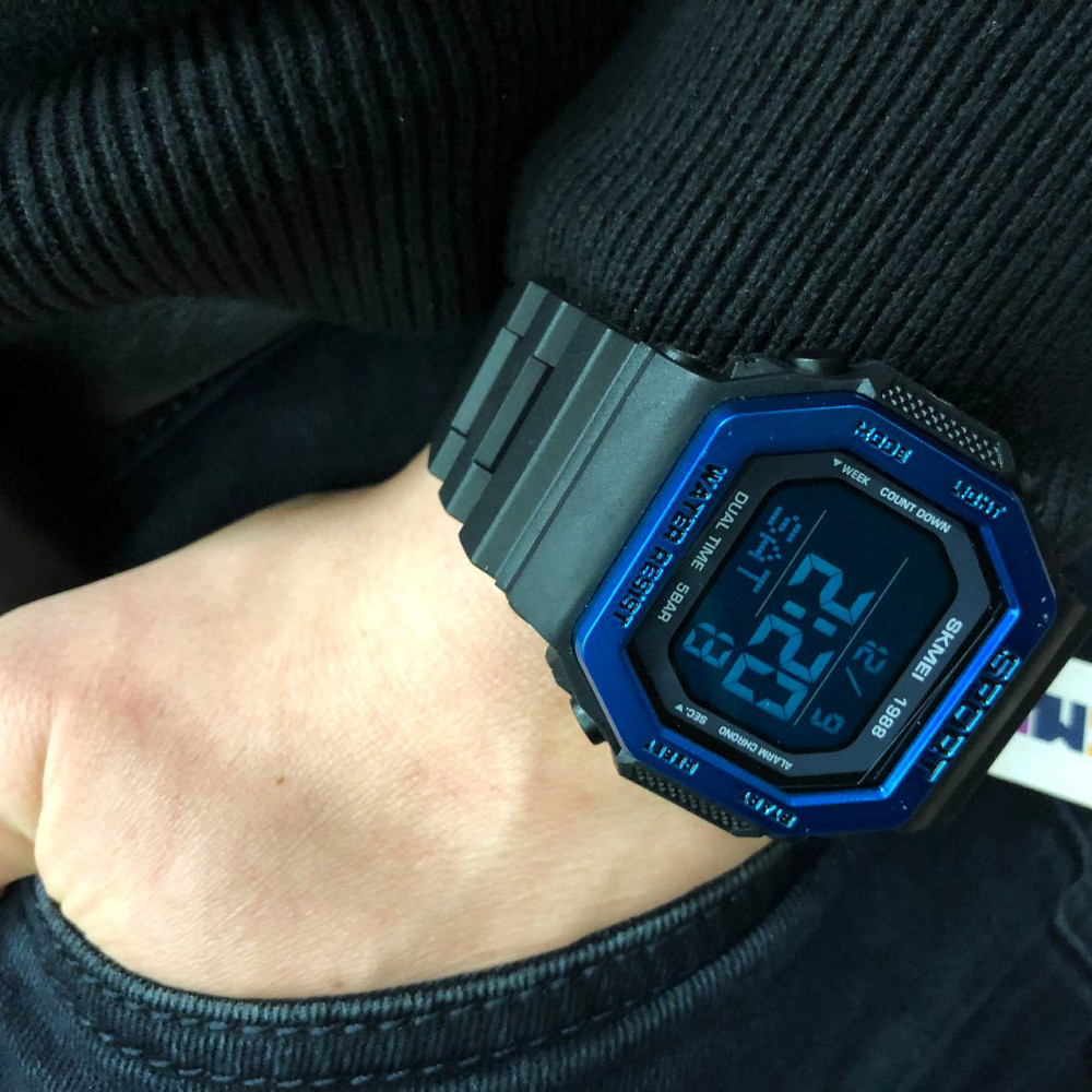 Часы военные мужские SKMEI 1988BU, Военные часы с секундомером Мужские тактические GV-60 Львов - изображение 8