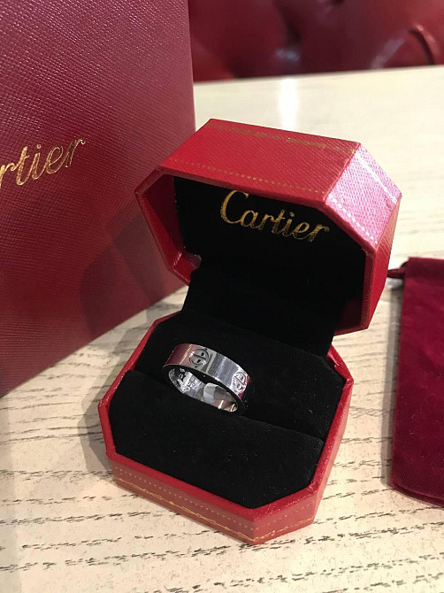 Cartier кольцо белое золото / Картье кольцо LOVE белое золото AU 750 Одесса - изображение 3
