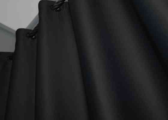 Комплект штор на люверсах VR-Textil Midnight № 1165ш 150х270 см 2 шт Чорний (37-0117) Київ