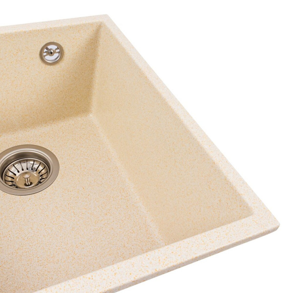 VALESO Гранітна мийка для кухні VALESO ROXY 3744 матова Пісок Коломыя - изображение 4