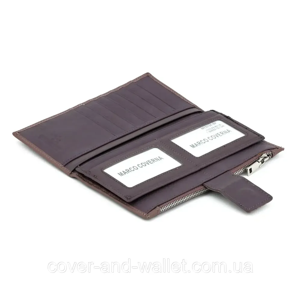 Пудровий жіночий шкіряний купюрник на магніті та блискавці Marco Coverna 0134 Київ - фото 8