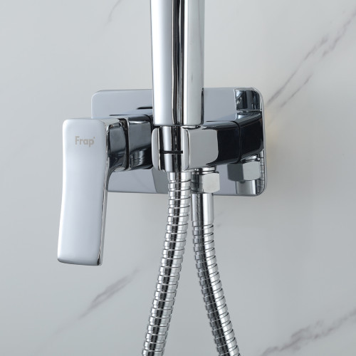 Гігієнічний душ прихованого монтажу FRAP F2084 хром Київ - фото 3